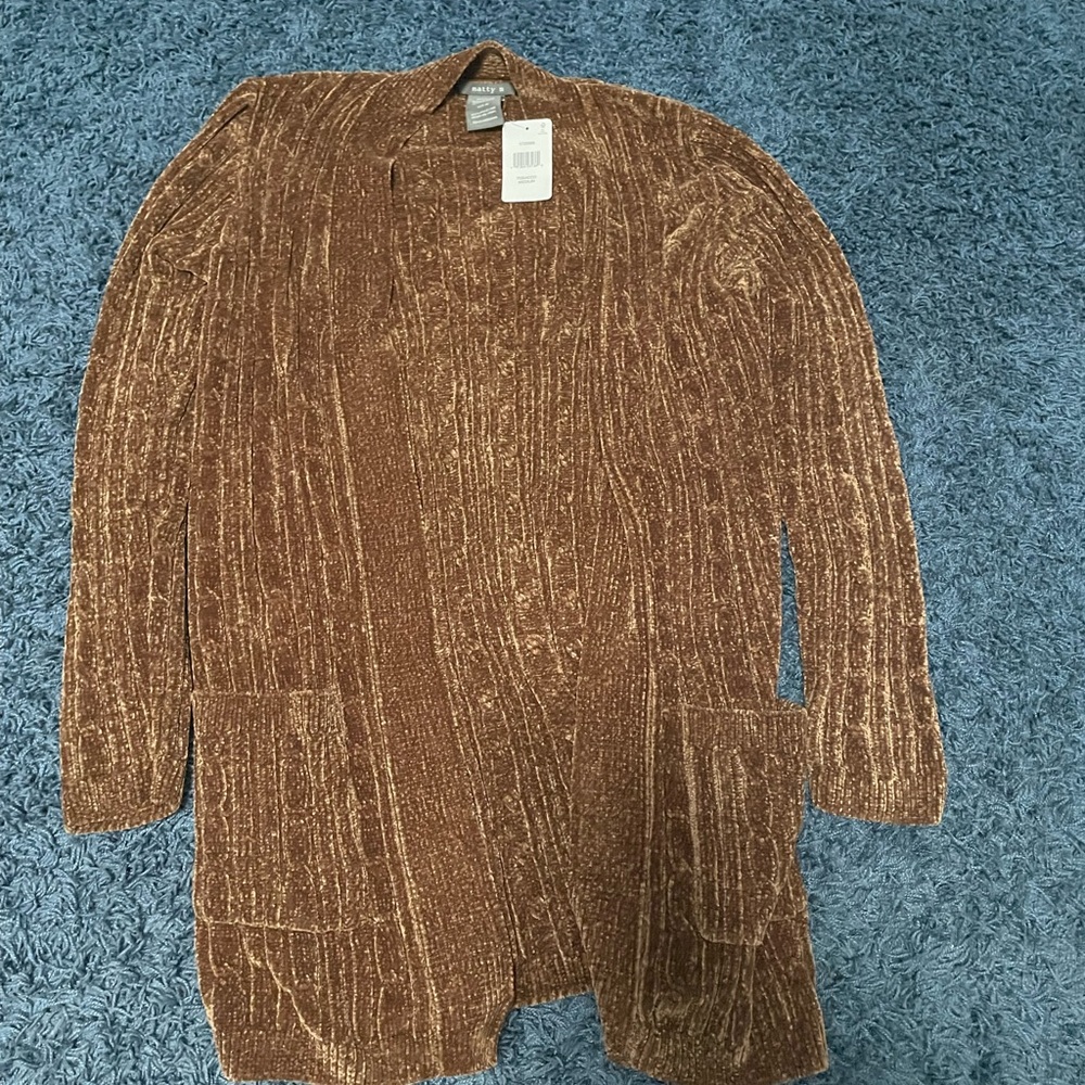 NWT Medium Matty M Brown/Tobacco Cardigan